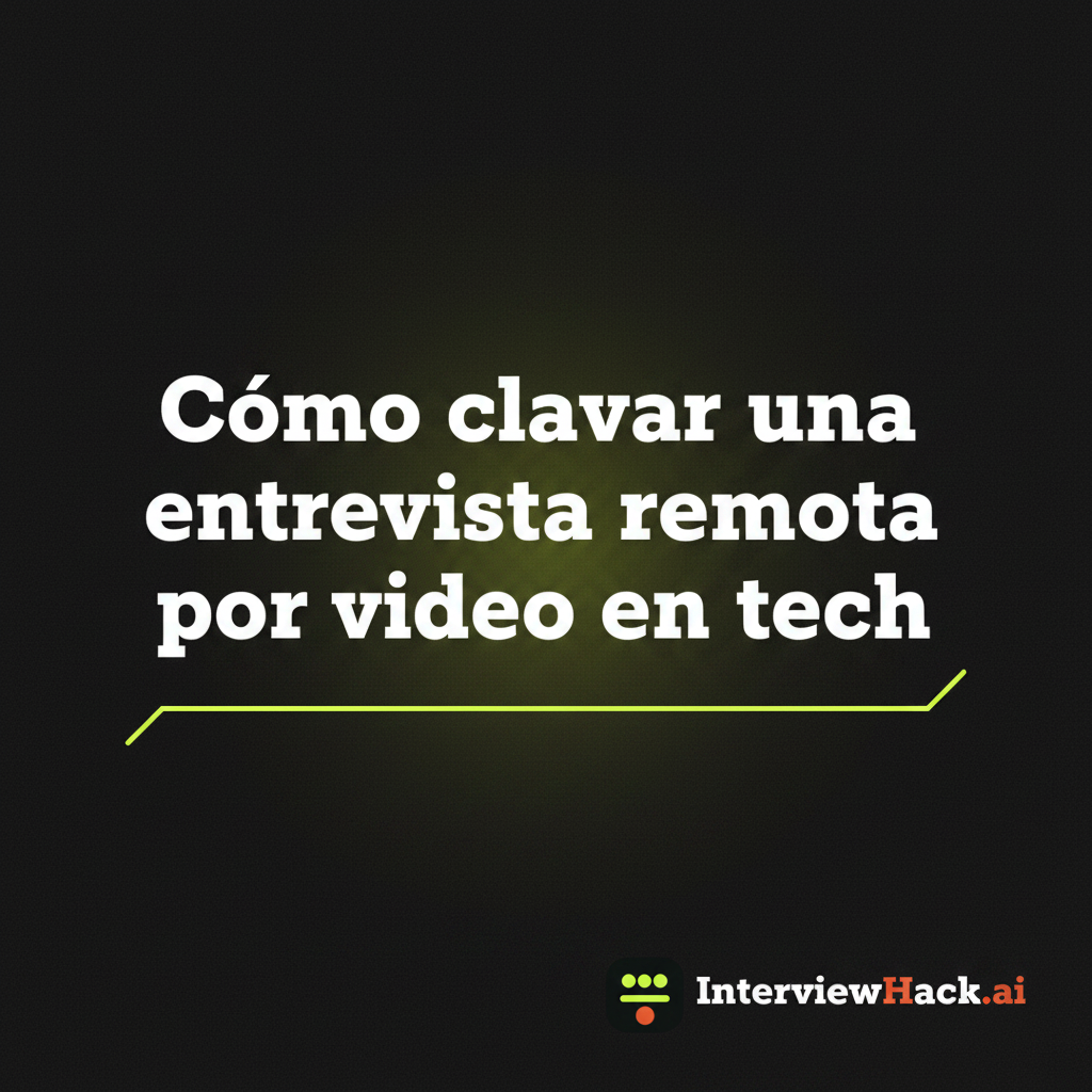 Cómo clavar una entrevista remota por video en tech