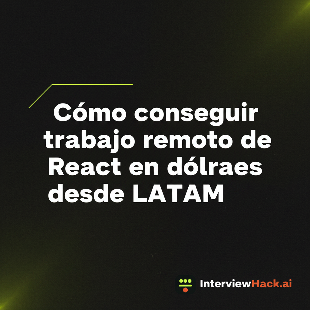 Cómo conseguir trabajo remoto de React en dólares desde LATAM