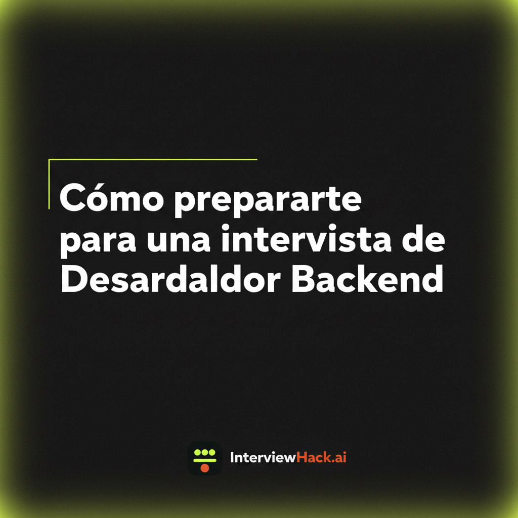 Cómo prepararte para una entrevista de Desarrollador Backend