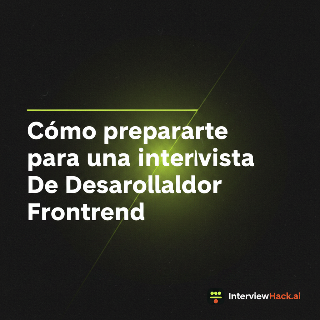 Cómo prepararte para una entrevista de Desarrollador Frontend