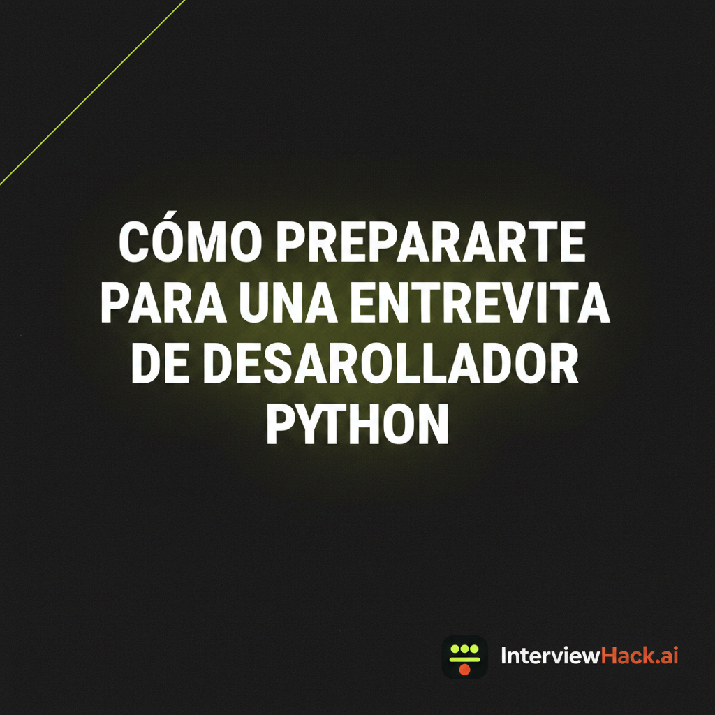Cómo prepararte para una entrevista de Desarrollador Python