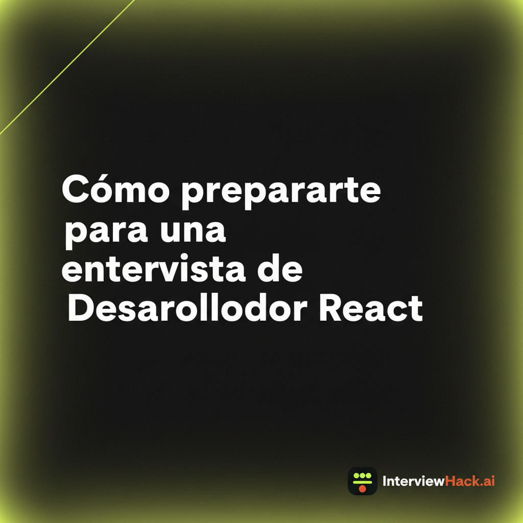 Cómo prepararte para una entrevista de Desarrollador React