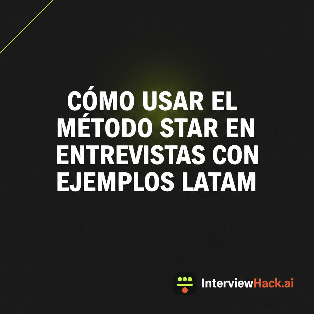Cómo usar el método STAR en entrevistas con ejemplos LATAM