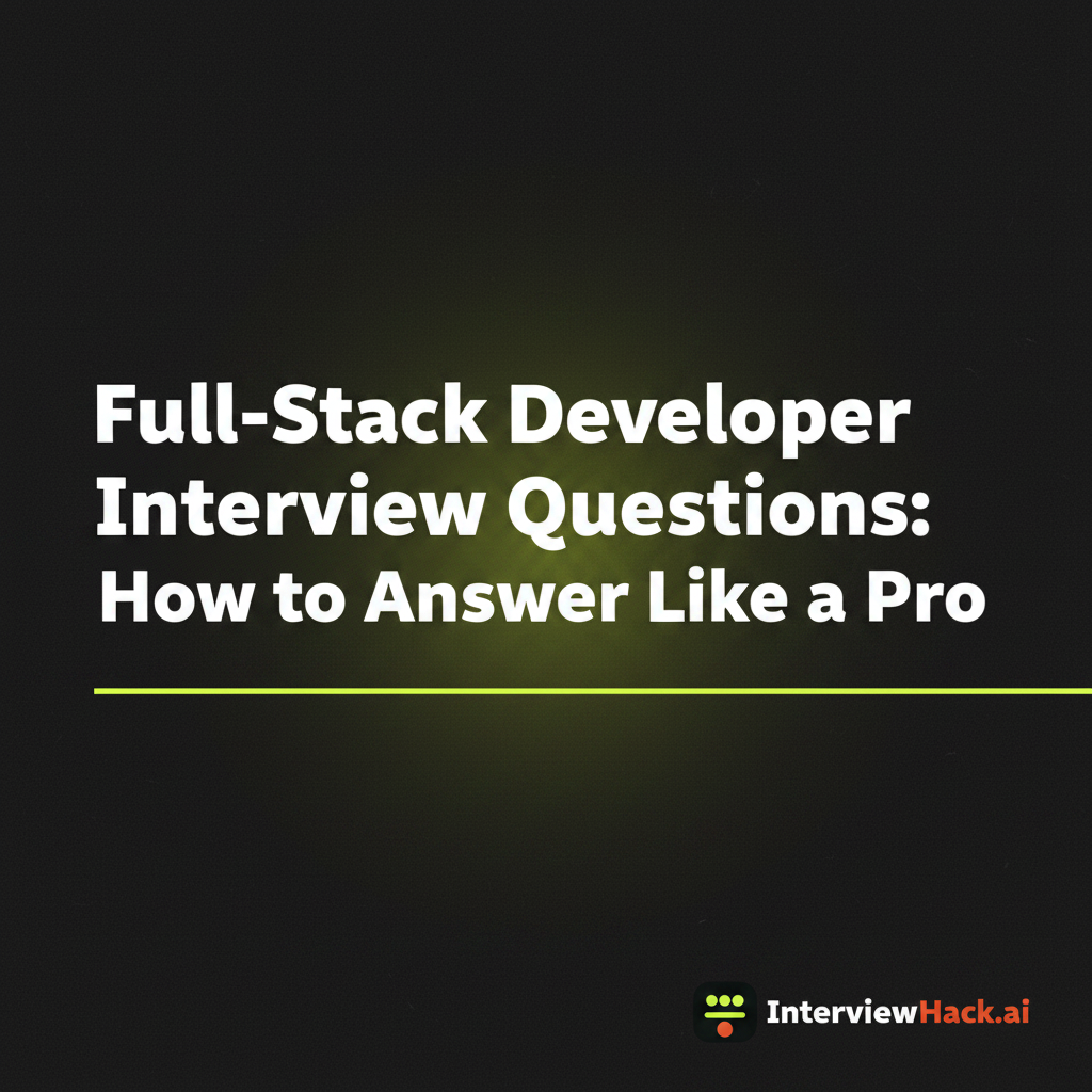 Full-Stack Developer Interview Questions: How to Answer Like a Pro