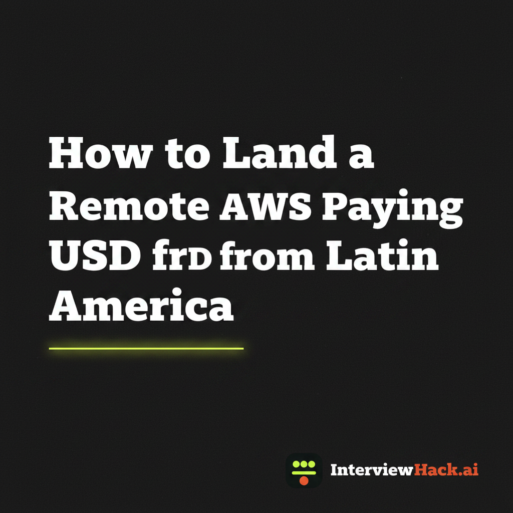 How to Land a Remote AWS Job Paying USD from Latin America