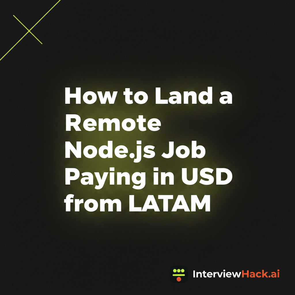 How to Land a Remote Node.js Job Paying in USD from LATAM