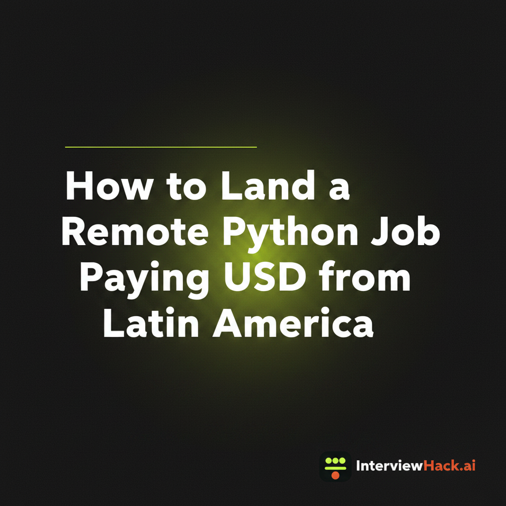 How to Land a Remote Python Job Paying USD from Latin America