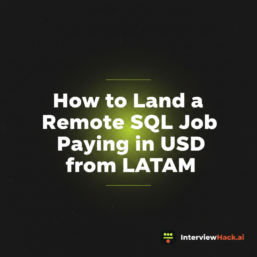 How to Land a Remote SQL Job Paying in USD from LATAM