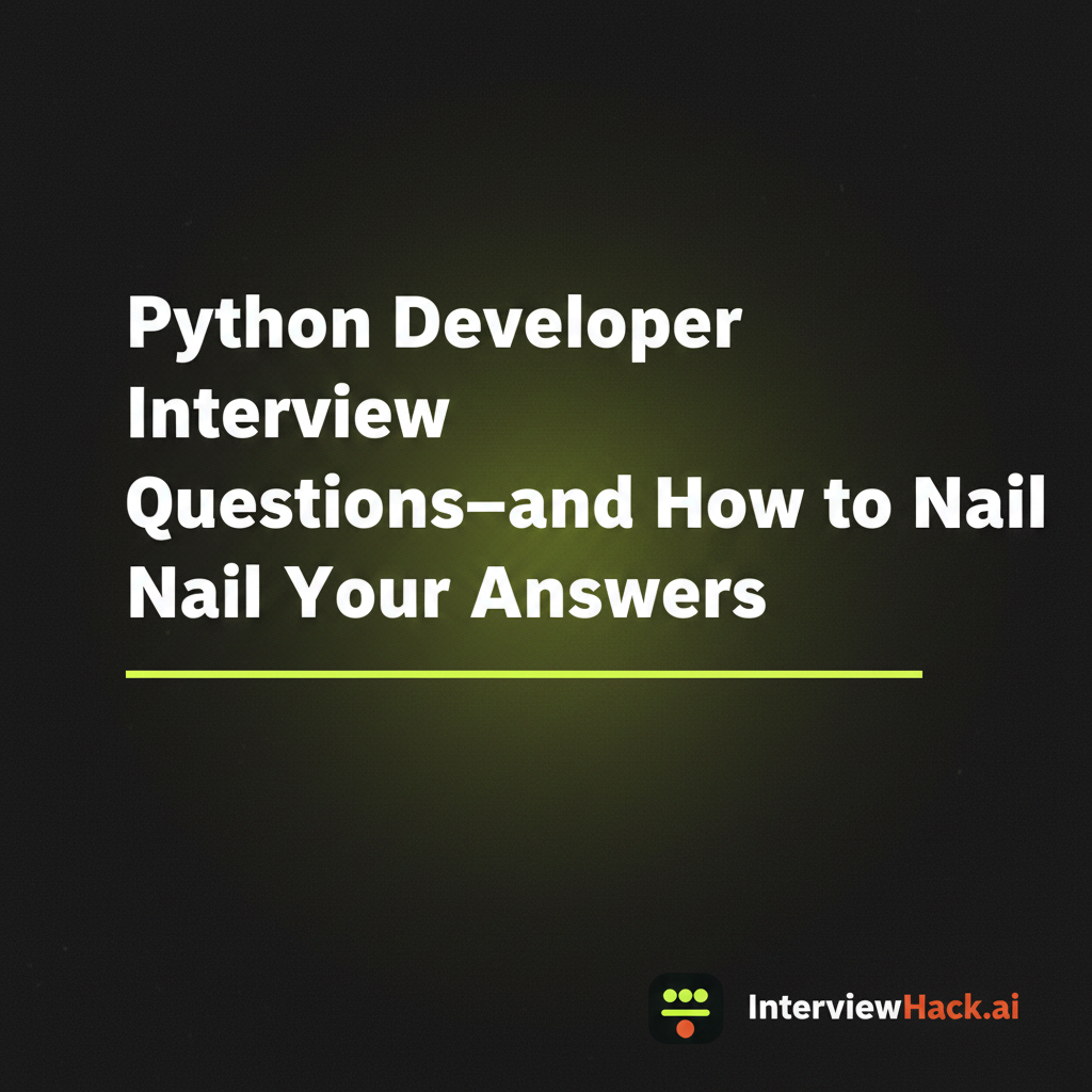 Python Developer Interview Questions—and How to Nail Your Answers